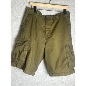 Rio Mengs Olive Green Cargo Shorts 36”W x 10” Inseam Rugged Cotton Hiking Walk